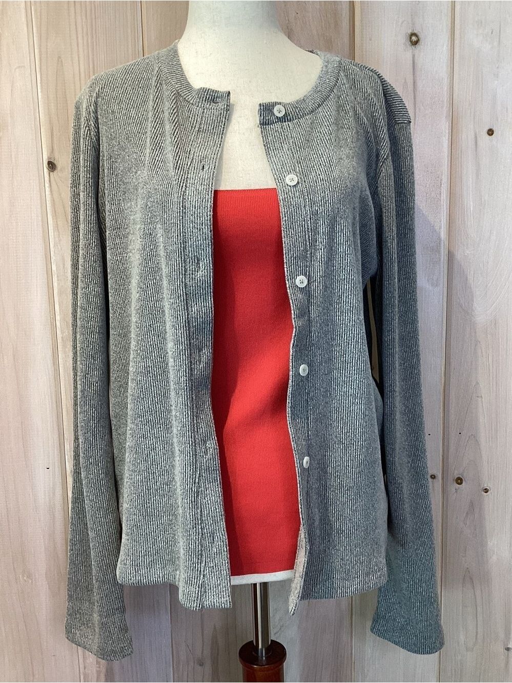 Dylan Rowan Rib Cardigan Size Large